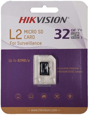 TARJETA DE MEMORIA MICROSD 32GB HIKVISION PARA VIDEO VIGILANCIA (HS-TF-L2/32G/P)
