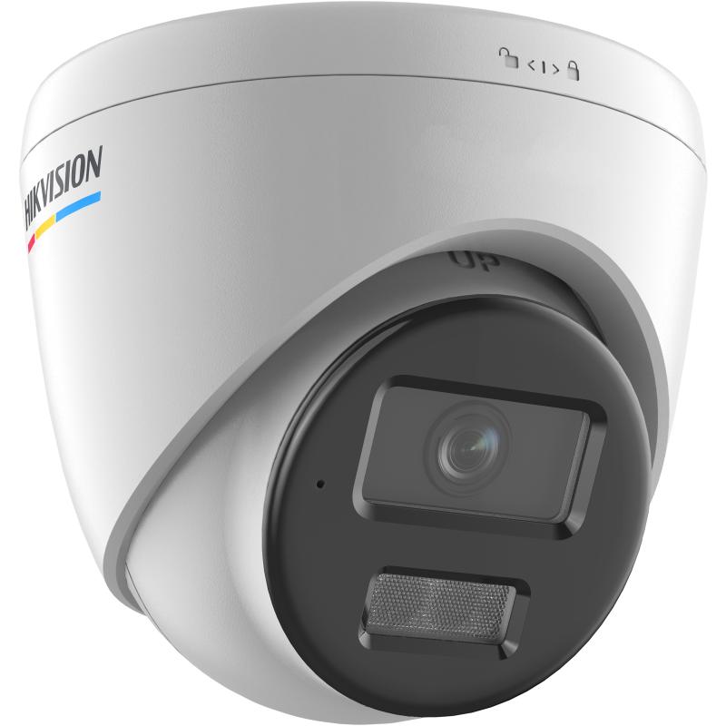 CAMARA IP, HIKVISION, TURRET, COLORVU DUAL, 4MP, 2.8MM, IR 30M, DWDR, AUDIO, DETEC. HUMANO Y VEHICULOS