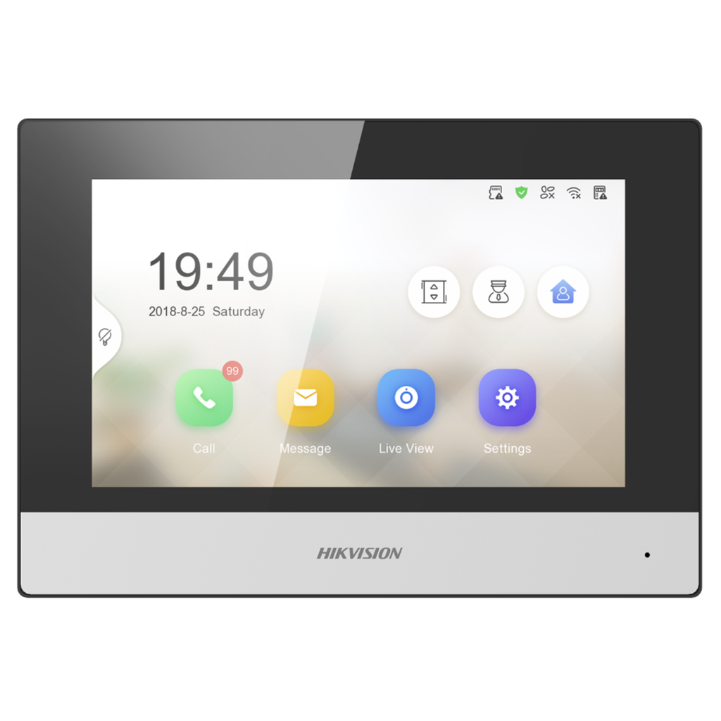 PANTALLA HIKVISION PORTERO 7" , WIFI ,TACTIL , HIK CONNECT , 256 MB INTERNA , (P/ KIT DS-KIS302-P)