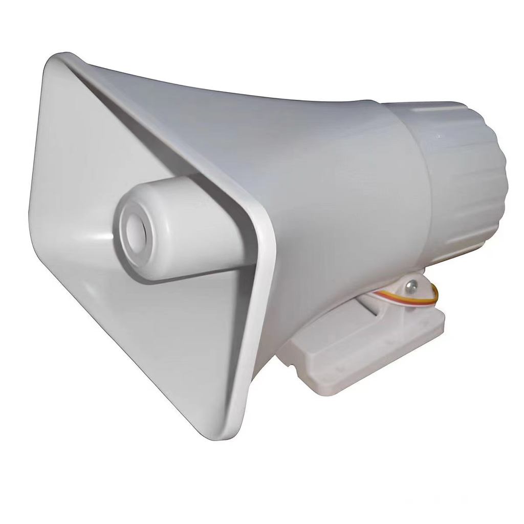 SIRENA EXTERIOR (TIPO NAUTICA), 120dB, BLANCA, 30 WATTS, ALTA POTENCIA (Rojo y Blanco Ondulante, Amarillo y Blanco Constante)