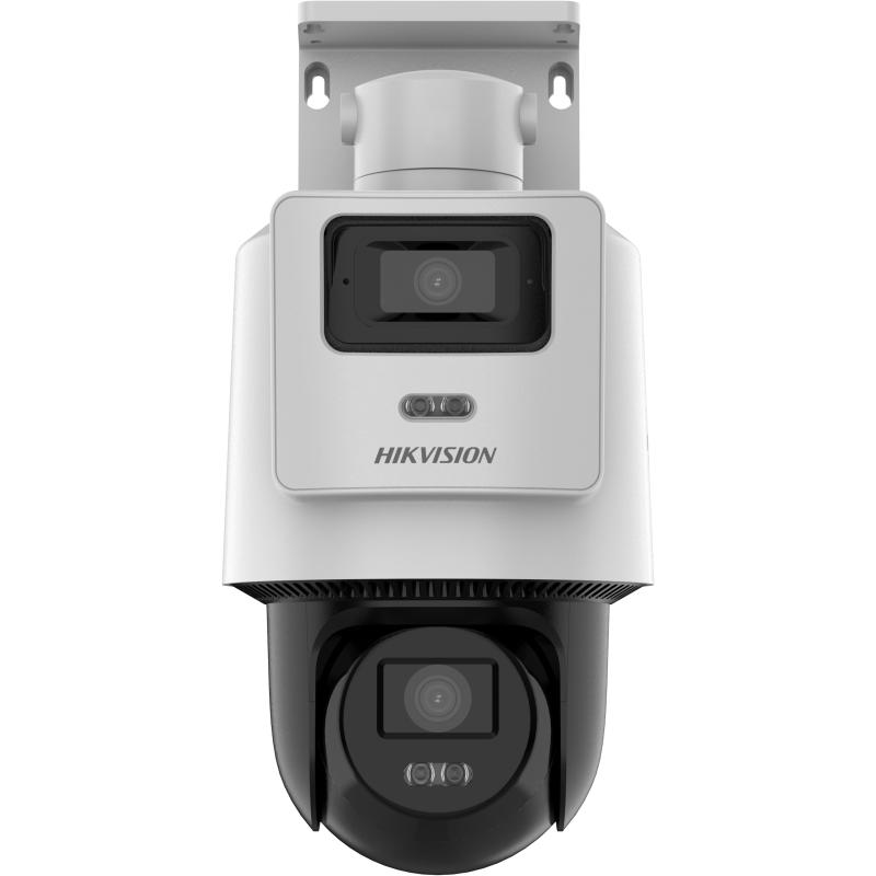 CAMARA IP, TANDEMVU PT IP 4MP + 4MP CON SMART HYBRID LIGHT, DETECCIÓN HUMANO/VEHÍCULO,  AUDIO BIDIRECCIONAL.