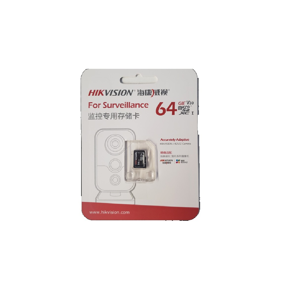 TARJETA MICROSD 64GB HIKVISION, VIGILANCIA, LINEA P PRO , ESPECIAL  24/7, HASTA 4K