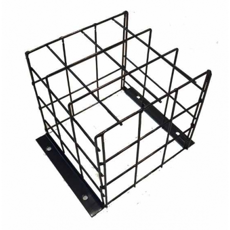 REJA PROTECTORA PARA CAMARAS 30X30X30, COLOR NEGRO, ESPESOR 3.2 MM, 4 ARANDELAS