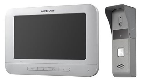 [DS-KIS203] PORTERO VISOR HIKVISION , ANALOGICO, MONITOR 720P (DS-KH2220) , FRENTE ALUMINIO