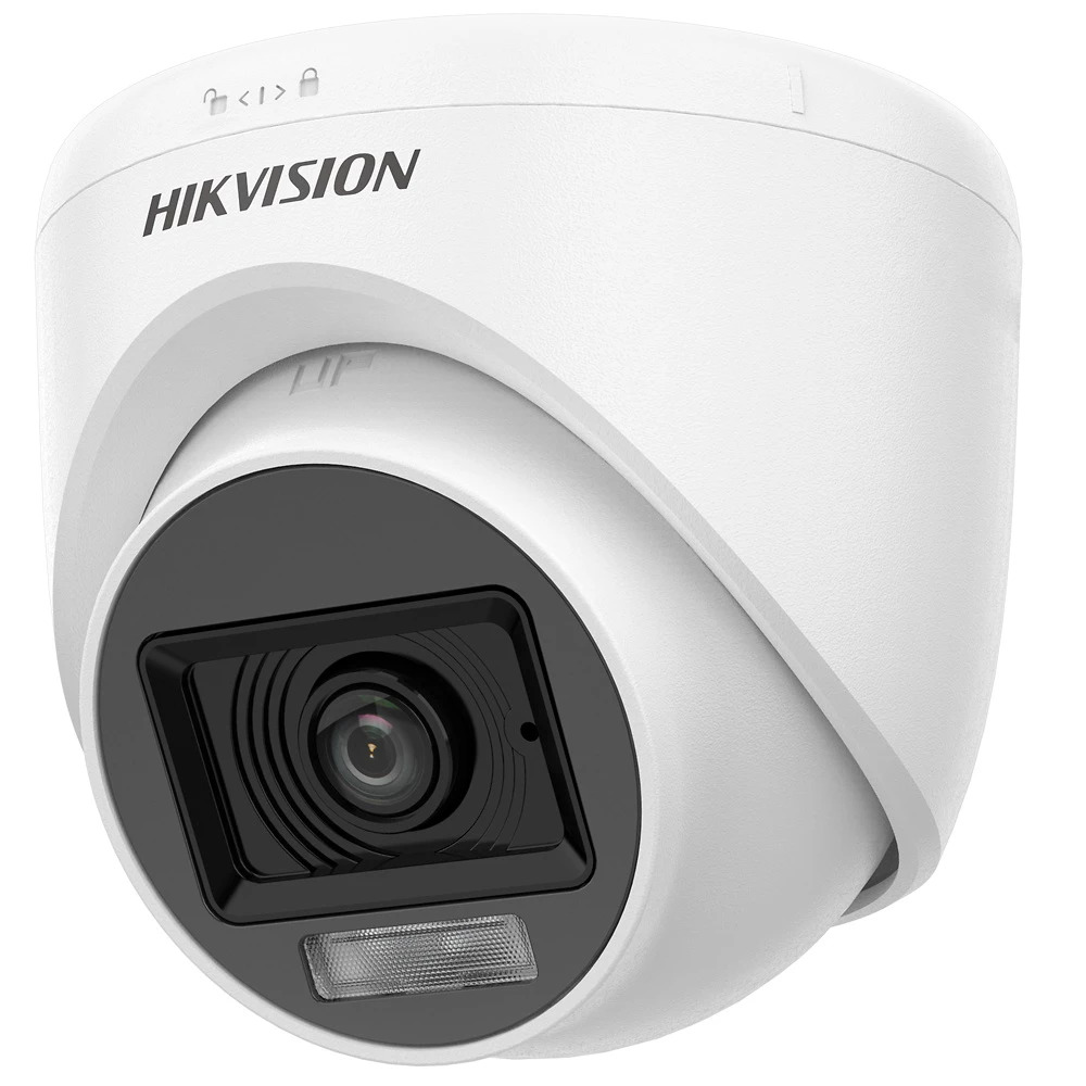 [DS-2CE76D0T-LPFS(2.8mm)] CAMARA HIKVISION, TURRET,  COLORVU DUAL, 2MP, 2.8MM, EXIR Y/O LUZ BLANCA 20M, PLASTICA, MIC AUDIO POR COAXIAL