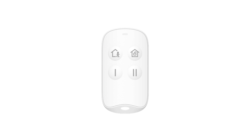 [DS-PKF201-WB] CONTROL REMOTO AXHOME DE HIKVISION, FUNCIONES DE ARMADO, DESARMADO Y 2 CONFIGURABLES
