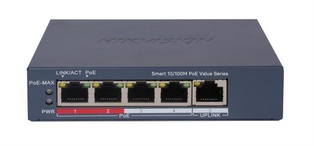 SWITCH HIKVISION POE DE 4 PUERTOS, MONITOREABLE , CONFIGURABLE DESDE LA NUBE