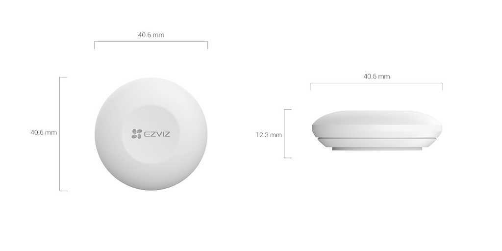 [CS-T3C-A0-BG] BOTON INTELIGENTE EZVIZ, EMERGENCIA, CONTROL DE SENSORES