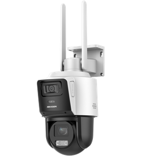CAMARA IP, HIKVISION, PTZ TANDEMVU 4MP + 4MP LENTE 2.8MM, ZOOM 4×, CONECTIVIDAD 4G, DETECCION INTELIGENTE Y AUDIO BIDIRECCIONAL